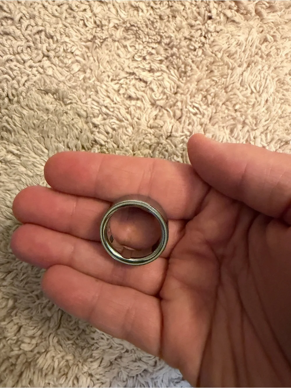 Oura Silver-tone Smart Ring with Polished Finish